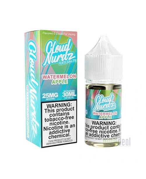 Watermelon Apple Iced by Cloud Nurdz Salts TFN Tob...