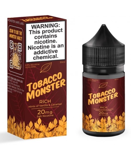Rich Tobacco Monster Salt Series by Jam Monster- 3...
