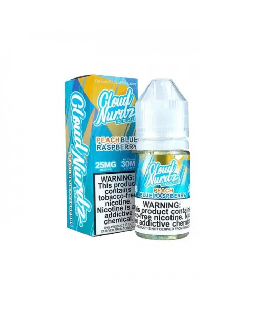 Peach Blue Razz Iced by Cloud Nurdz Salts TFN Toba...
