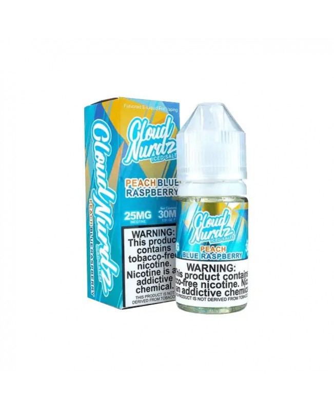 Peach Blue Razz Iced by Cloud Nurdz Salts TFN Tobacco-Free Nicotine - 30ml