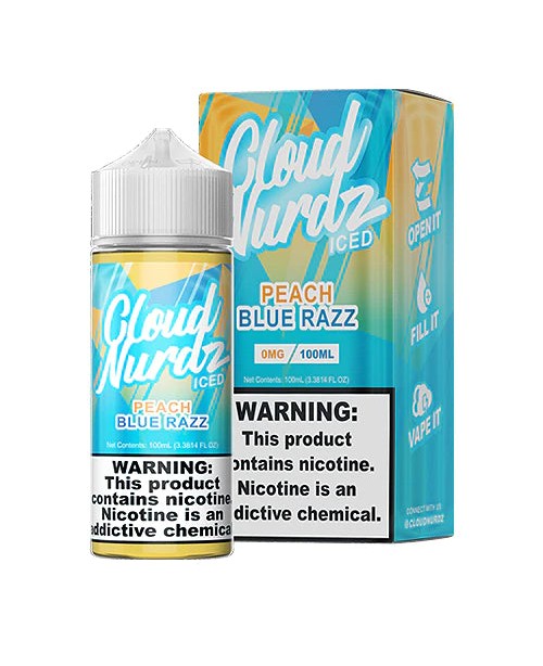 Peach Blue Razz Iced by Cloud Nurdz TFN Tobacco Fr...