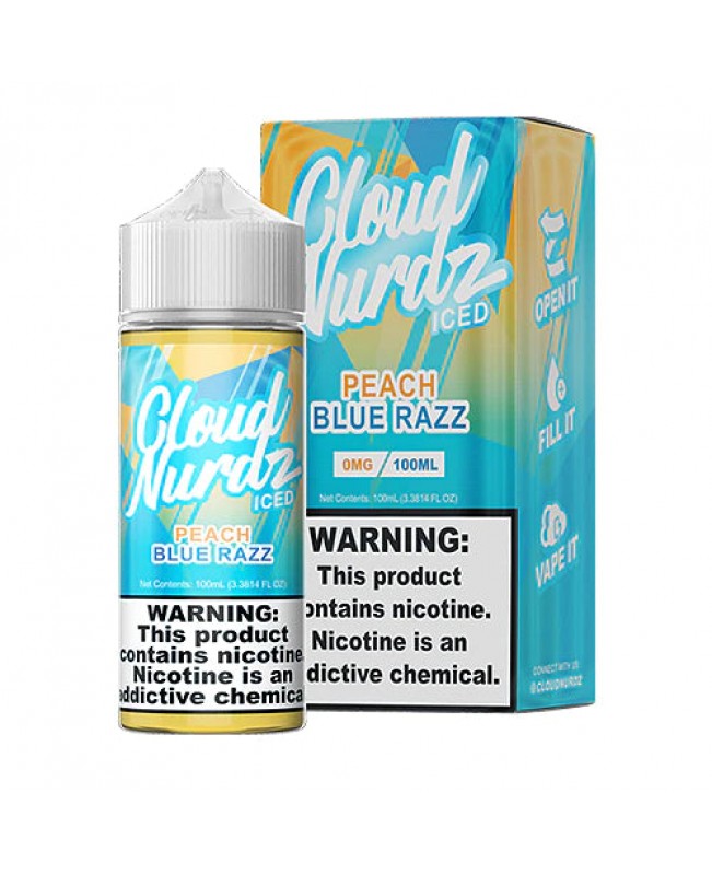 Peach Blue Razz Iced by Cloud Nurdz TFN Tobacco Free Nicotine - 100ml