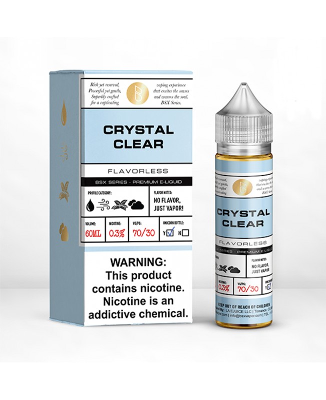 Crystal Clear Flavorless by Glas Bsx - 60ml