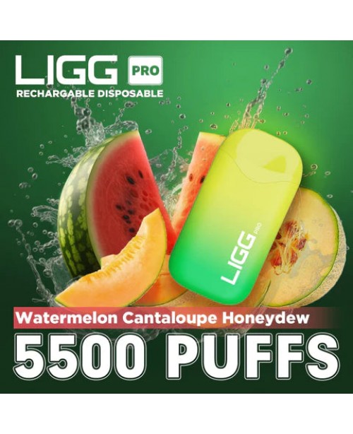 Ligg Pro 5500 Puffs Disposable Vape - Watermelon C...