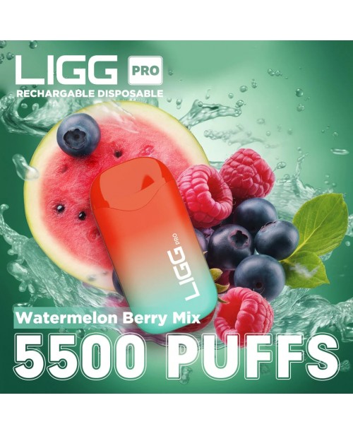 Ligg Pro 5500 Puffs Disposable Vape - Watermelon B...