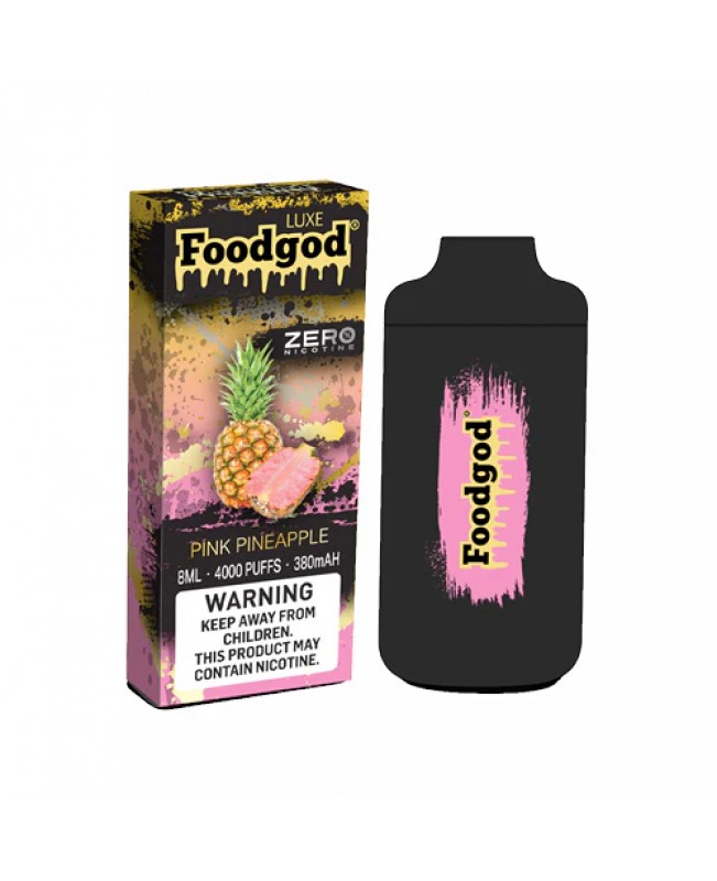 Foodgod Luxe Zero Nicotine Disposable 4000 Puffs 0% Nicotine Free - Pink Pineapple