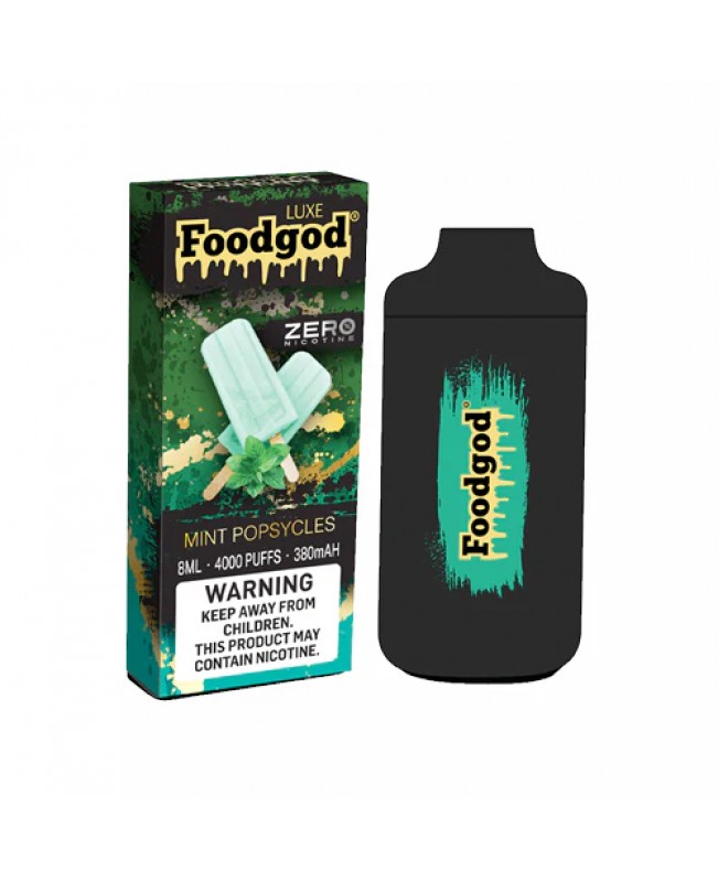 Foodgod Luxe Zero Nicotine Disposable 4000 Puffs 0% Nicotine Free - Mint Popsicles